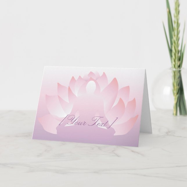 Yoga Lotus Greeting Card (Front)