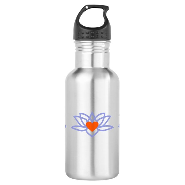 Yoga Lotus Heart 532 Ml Water Bottle (Front)