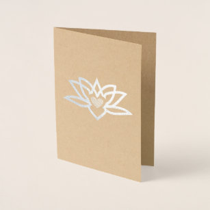 Yoga Lotus Heart Foil Foil Card