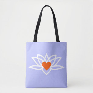 Yoga Lotus Heart Tote Bag