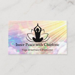 Yoga Lotus Instructor Teacher Reiki Life Coach Business Card