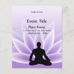 Yoga Lotus Man Violet Small Event Flyer
