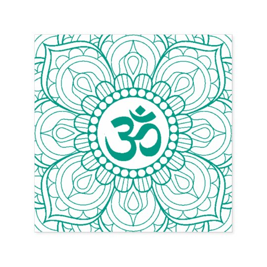 Yoga Lotus Mandala Om Symbol Namaste Self-inking Stamp