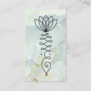 ~* Yoga  Lotus Pastel Massage Reiki Healer Peony Business Card
