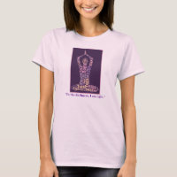 Yoga Lotus Pose In Purple With Spiritual Quote
