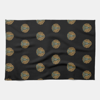 Yoga Lotus Pose Zen Graphic Tea Towel