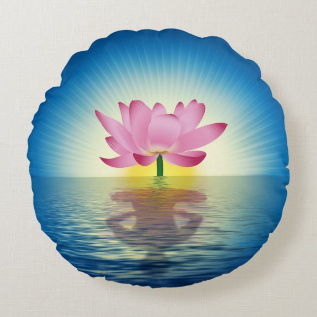 Yoga Lotus Round Cushion (Front)