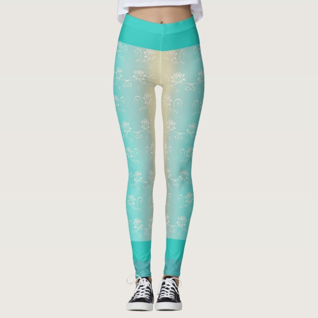 Yoga Lotus tattoo Leggings (Front)