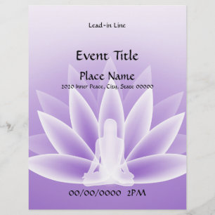 Yoga Lotus Violet 11x8.5 Event Flyer