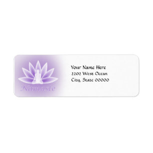 Yoga Lotus Woman Flower Violet Return Address