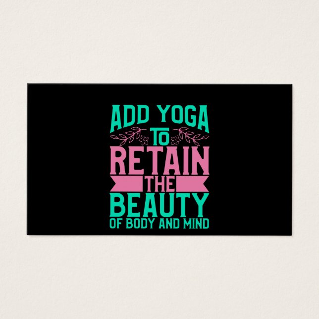 Yoga Lover | Add Yoga To Retain The Beauty (Front)