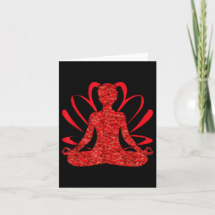 Yoga Lover Heart Shape Loves Yoga Valentines Day M Card