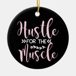 Yoga Lover Hustle For The Muscle Ceramic Tree Decoration