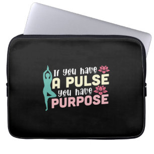Yoga Lover   If You Have A Pulse Laptop Sleeve
