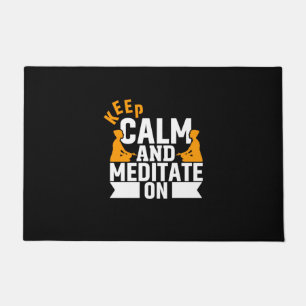 Yoga Lover Keep Calm And Meditate On Doormat