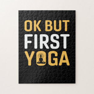 Yoga Lover Ok But First Yoga Jigsaw Puzzle