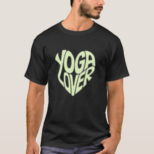 Yoga Lover Retro Heart Design Meditation & Wellnes T-Shirt