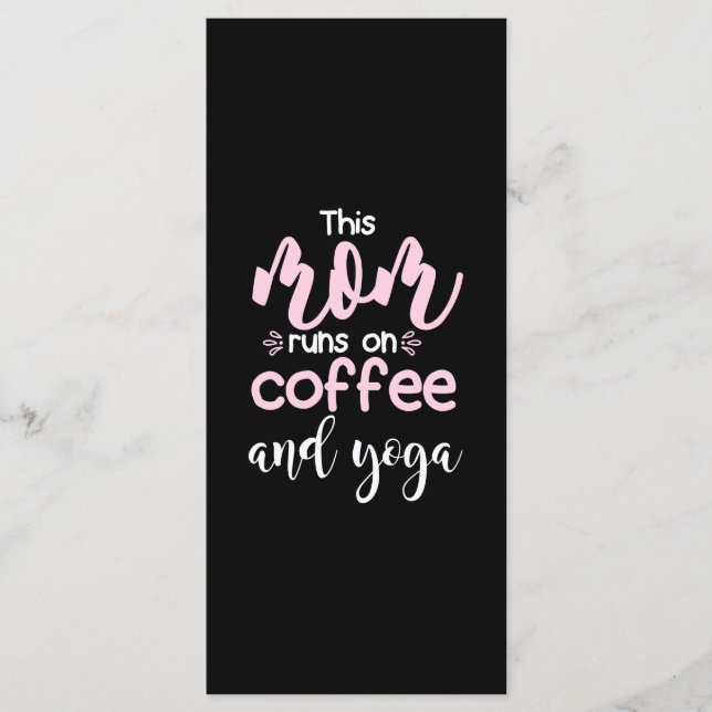 Yoga Lover | This Mum Runs On Coffee And Yoga Menu (Front)