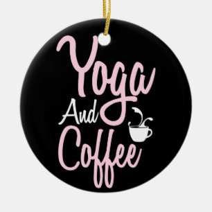 Yoga Lover Yoga And Coffee Ceramic Tree Decoration
