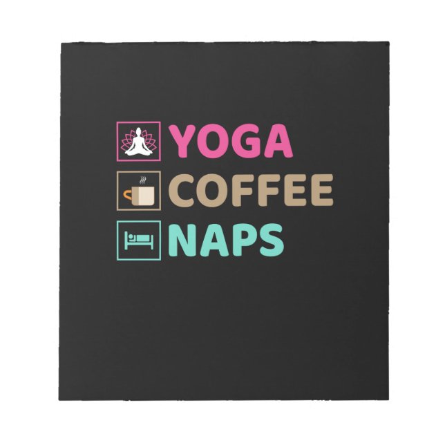 Yoga Lover | Yoga Coffee Naps Notepad (Front)