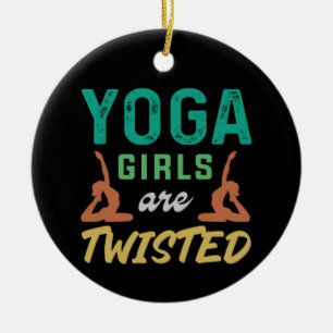 Yoga Lover Yoga Girls Are Twisted Ceramic Tree Decoration
