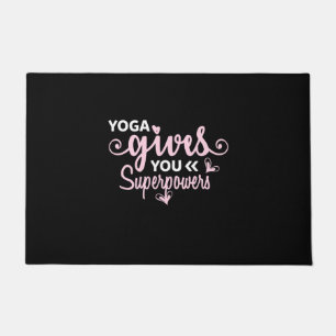 Yoga Lover   Yoga Gives You Superpowers Doormat