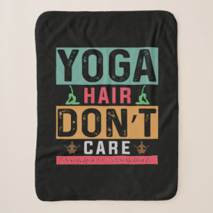 Yoga Lover Yoga Hair Do Not Care Sherpa Blanket