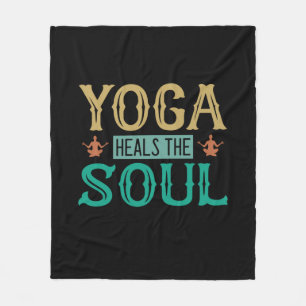 Yoga Lover   Yoga Heals The Soul Fleece Blanket