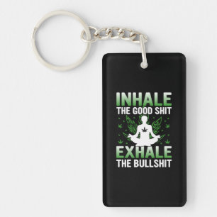 Yoga Lover Yoga Inhale The Good Key Ring