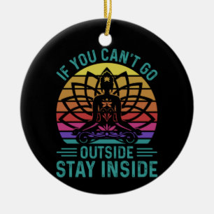 Yoga Lover Yoga Stay Inside Ceramic Tree Decoration
