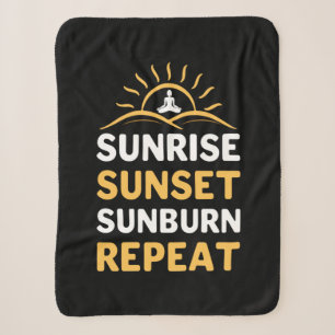 Yoga Lover Yoga Sunrise Sunset Sunburn Repeat Sherpa Blanket