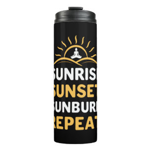 Yoga Lover Yoga Sunrise Sunset Sunburn Repeat Thermal Tumbler