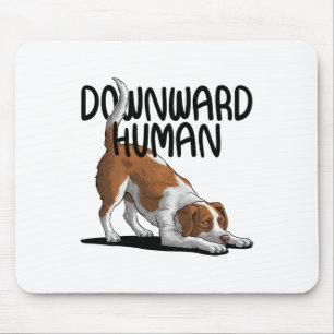 Yoga Lovers' Humor Downward Human Dog For Men And Mouse Mat