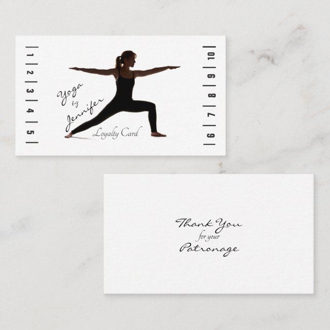 Yoga Loyality Punch Card Women Silhouette (Front/Back)