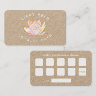  Yoga Loyalty 10 Visit  Business Card