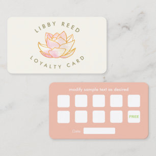  Yoga Loyalty 10 Visit Punch Business Card