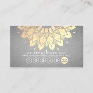 Yoga Loyalty 6 Punch Gold Mandala Grey Leather