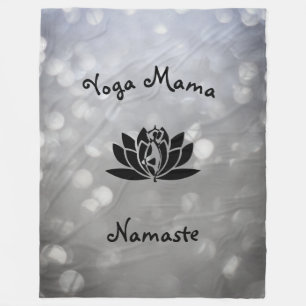 Yoga Mama Namaste design Fleece Blanket