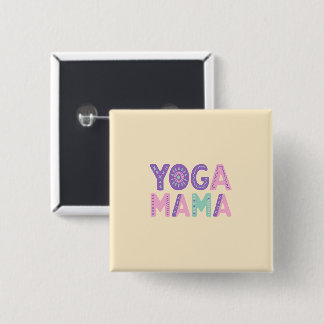Yoga Mama Pastel Button Badge