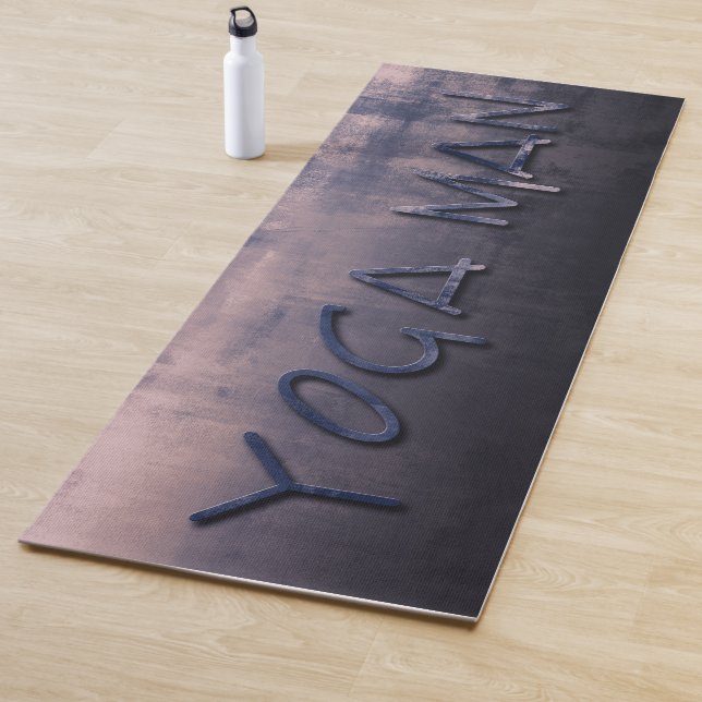 Yoga Man Blue Mallow rustic Mat (In Situ)