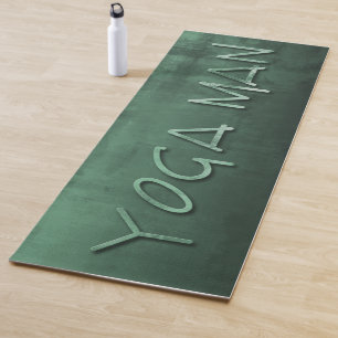 Yoga Man green rustic Mat