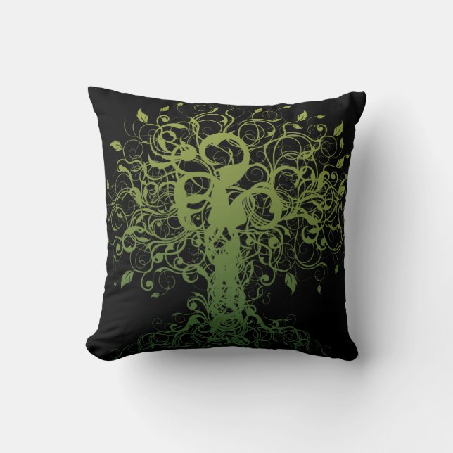 Yoga Mandala Om Front Tree of Life Back Cushion (Front)