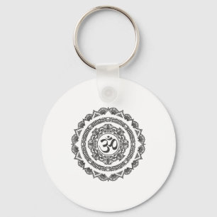 Yoga Mandala Om Symbol Buddha Yogi Gift Key Ring
