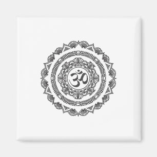 Yoga Mandala Om Symbol Buddha Yogi Gift Magnet