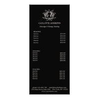Yoga Mandala Salon Price List Rack Card