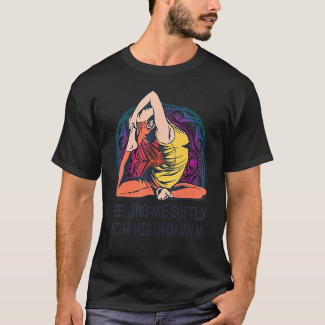 Yoga Mandala  Spiritual Meditation Girl  Ohm T-Shirt (Front)