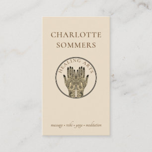 Yoga Massage Henna Hands  Business Card