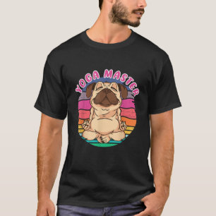 Yoga Master Pug Dog Funny Animal Vintage Meditatio T-Shirt