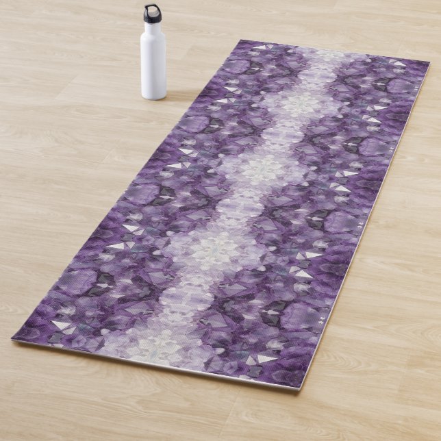 Yoga Mat Amethyst Crystals (In Situ)
