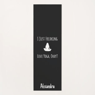 Yoga Mat Cool Fun Funny Yogi Joke Typography Humor